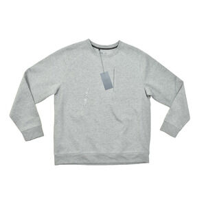 NEW VRST Men's Mid Grey Heather Pinnacle Fleece Crew Neck Pullover Top Size XL